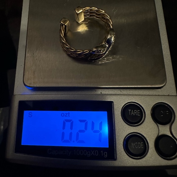 14k Yellow and White gold ring with diamonds. - Picture 7 of 7